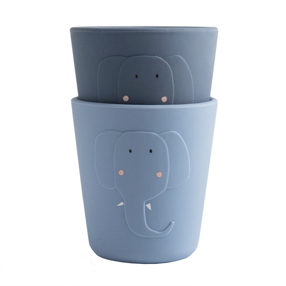 Silikon Becher 2-pack - Mrs. Elephant